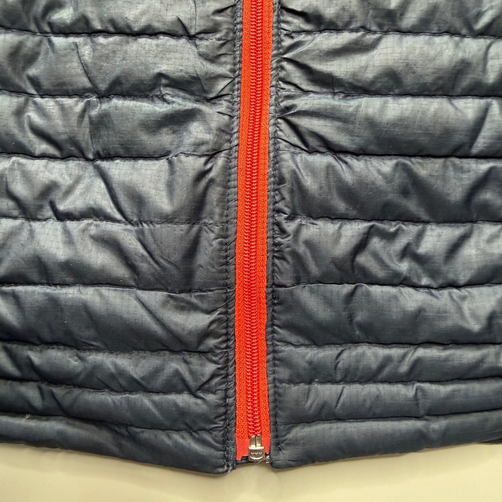 PATAGONIA Down Sweater Jacket Navy Blue Orange Full Zip Men's Size Large - Picture 5 of 12